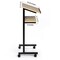 Audio-Visual Direct Wheeled Lectern Podium - Standing Desk with Storage Shelf